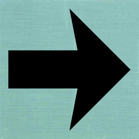 Pickup pictogram pijl aluminium 80x80mm
