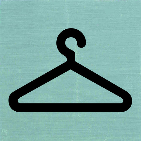 Pickup pictogram garderobe aluminium 80x80mm