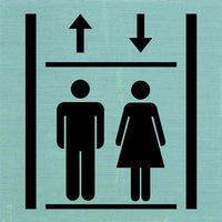 Pickup pictogram lift aluminium 80x80mm