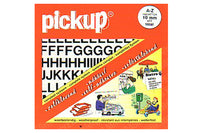 Pickup Helvetica plakletter boekje A-Z mat zwart 20mm