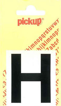 Pickup Helvetica plakletter hoofdletter H zwart 40mm