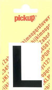 Pickup Helvetica plakletter hoofdletter L zwart 40mm