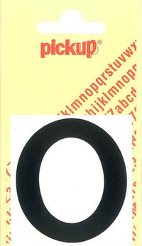 Pickup Helvetica plakletter hoofdletter O zwart 40mm