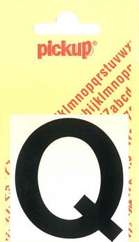 Pickup Helvetica plakletter hoofdletter Q zwart 40mm