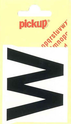 Pickup Helvetica plakletter hoofdletter W zwart 40mm