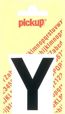 Pickup Helvetica plakletter hoofdletter Y zwart 40mm