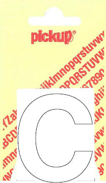 Pickup Helvetica plakletter hoofdletter C wit 40mm