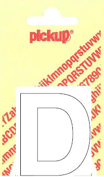 Pickup Helvetica plakletter hoofdletter D wit 40mm