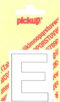 Pickup Helvetica plakletter hoofdletter E wit