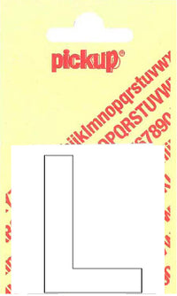 Pickup Helvetica plakletter hoofdletter L wit 40mm