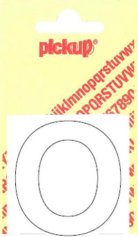 Pickup Helvetica plakletter hoofdletter O wit 40mm
