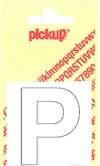 Pickup Helvetica plakletter hoofdletter P wit 40mm