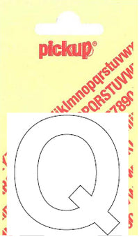 Pickup Helvetica plakletter hoofdletter Q wit 40mm