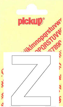 Pickup Helvetica plakletter hoofdletter Z wit 40mm