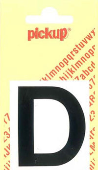 Pickup Helvetica plakletter hoofdletter D zwart 60mm