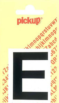 Pickup Helvetica plakletter hoofdletter E zwart 60mm