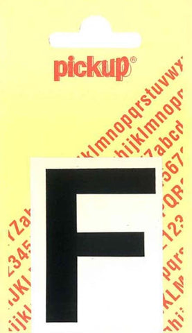 Pickup Helvetica plakletter hoofdletter F zwart 60mm