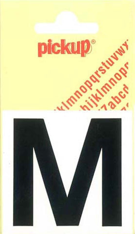 Pickup Helvetica plakletter hoofdletter M zwart 60mm