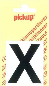 Pickup Helvetica plakletter hoofdletter X zwart 60mm