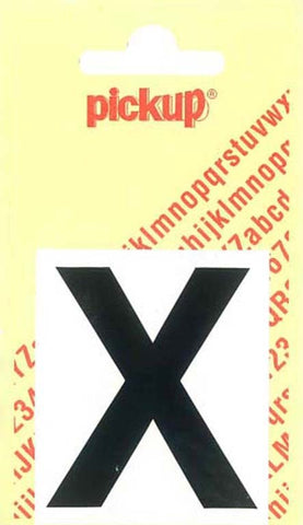 Pickup Helvetica plakletter hoofdletter X zwart 60mm