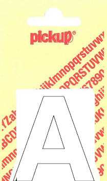 Pickup Helvetica plakletter hoofdletter A wit 60mm