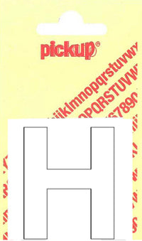 Pickup Helvetica plakletter hoofdletter H wit 60mm