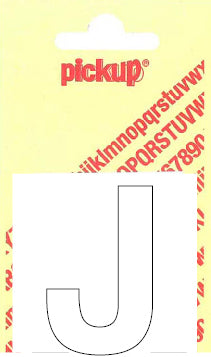 Pickup Helvetica plakletter hoofdletter J wit 60mm