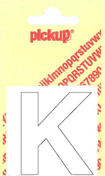 Pickup Helvetica plakletter hoofdletter K wit 60mm