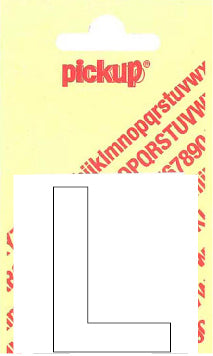 Pickup Helvetica plakletter hoofdletter L wit 60mm