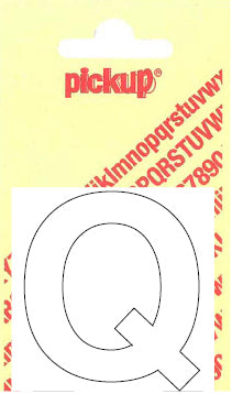 Pickup Helvetica plakletter hoofdletter Q wit 60mm
