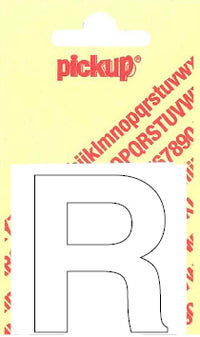 Pickup Helvetica plakletter hoofdletter R wit 60mm