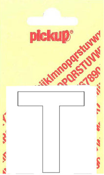 Pickup Helvetica plakletter hoofdletter T wit 60mm