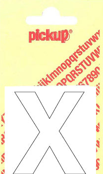 Pickup Helvetica plakletter hoofdletter X wit 60mm