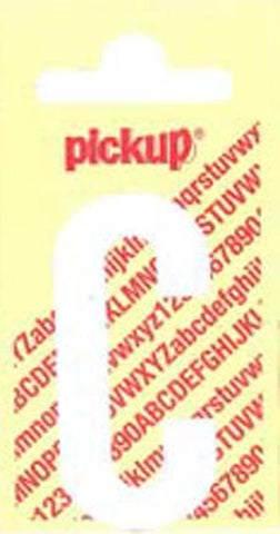 Pickup Nobel plakletter C mat wit 60mm