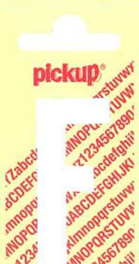 Pickup Nobel plakletter F mat wit 60mm