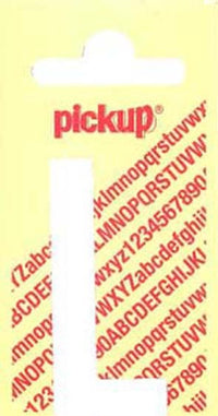 Pickup Nobel plakletter L mat wit 60mm