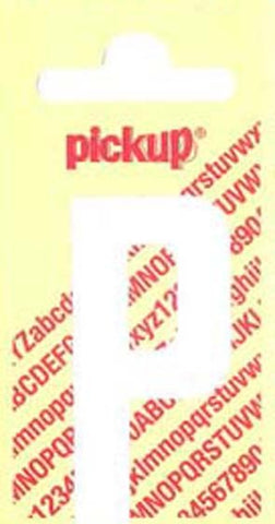 Pickup Nobel plakletter P mat wit 60mm