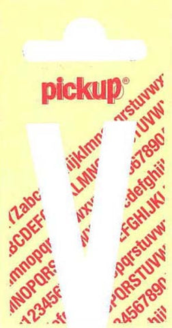 Pickup Nobel plakletter V mat wit 60mm