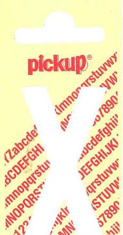 Pickup Nobel plakletter X mat wit 60mm