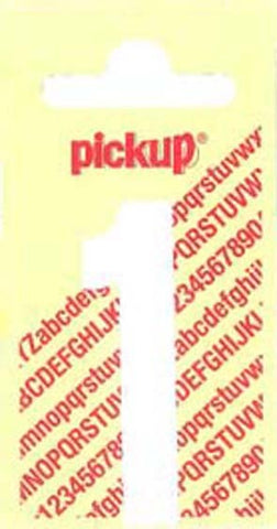 Pickup Nobel plakcijfer 1 mat wit 60mm