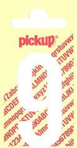 Pickup Nobel plakcijfer 9 mat wit 60mm