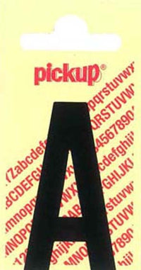 Pickup Nobel plakletter A mat zwart 90mm