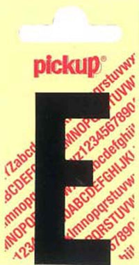 Pickup Nobel plakletter E mat zwart 90mm