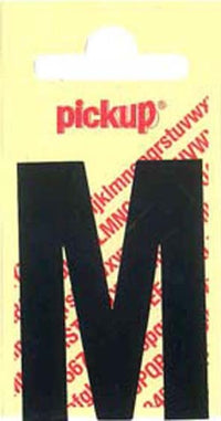 Pickup Nobel plakletter M mat zwart 90mm