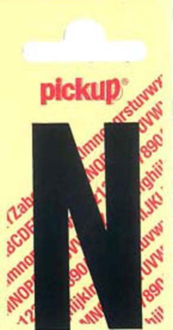 Pickup Nobel plakletter N mat zwart 90mm