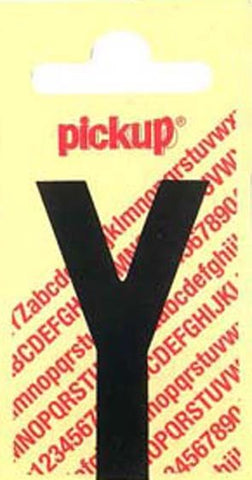 Pickup Nobel plakletter Y mat zwart 90mm
