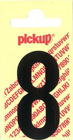 Pickup Nobel plakcijfer 8 mat zwart 90mm