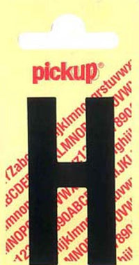 Pickup Nobel plakletter H mat zwart 120mm