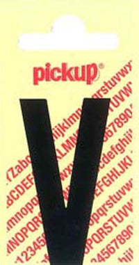 Pickup Nobel plakletter V mat zwart 120mm
