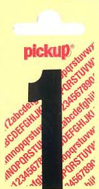Pickup Nobel plakcijfer 1 mat zwart 120mm